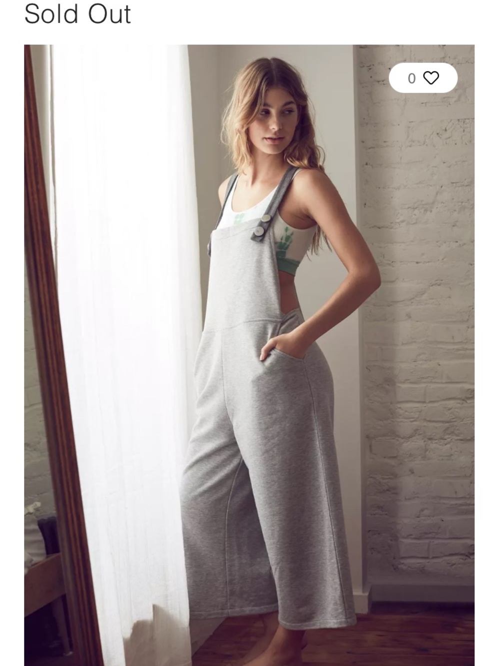 Urban Outfitters Out From Under Eve Overall Cropped Romper SZ M